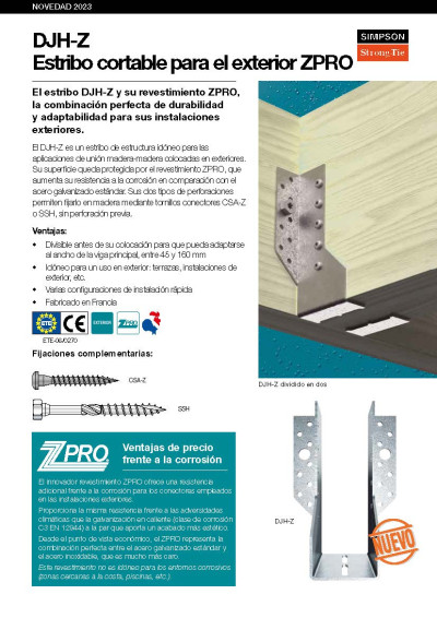 DJH-Z Estribo cortable para el exterior ZPRO