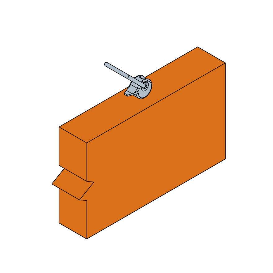 Tornillos para madera. Fijación Bases de Pilar. 8,0 x 60 mm